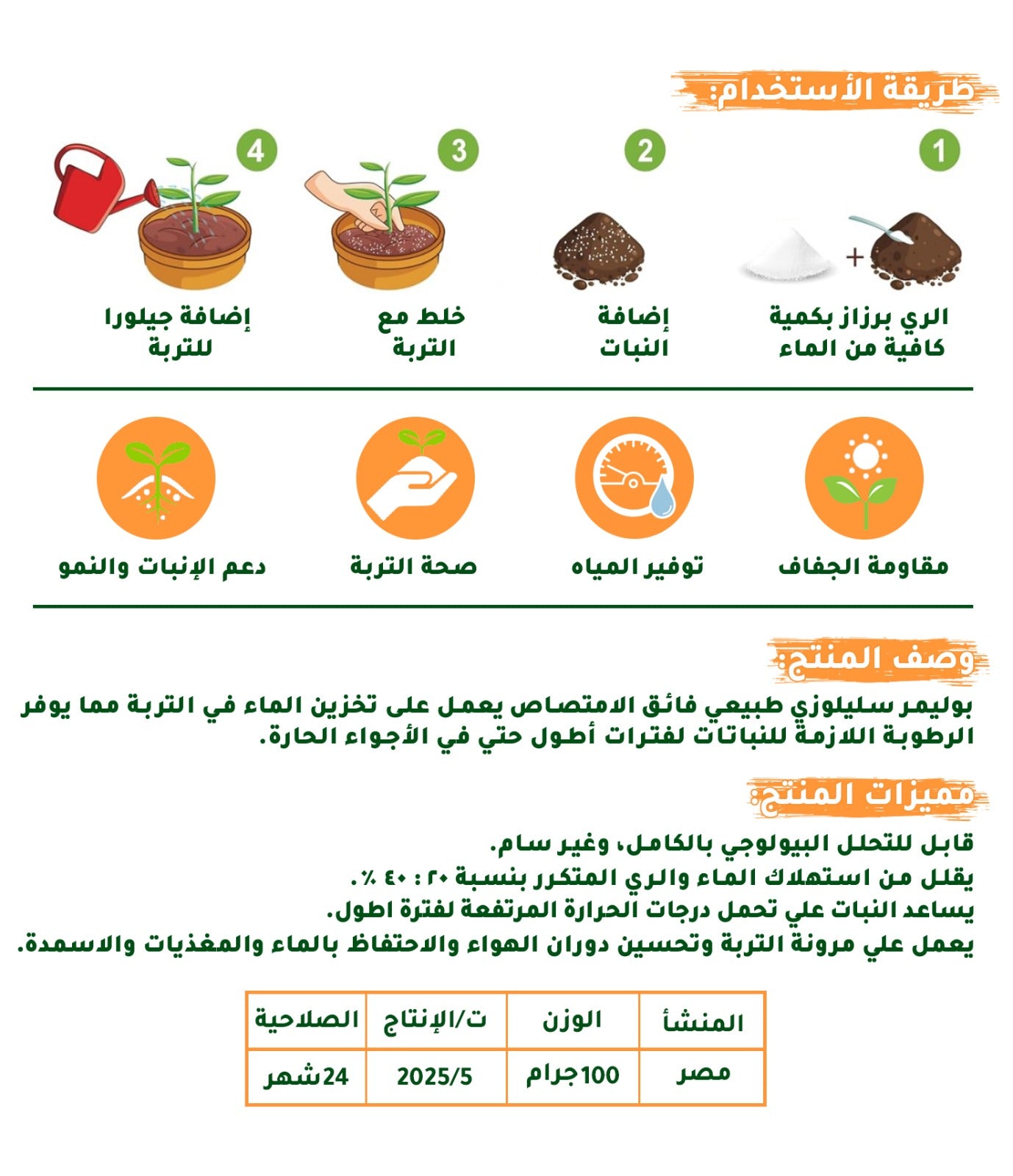 جيلورا… هيدروجيل تكنولوجيا ذكيه للحفاظ على رطوبه التربه