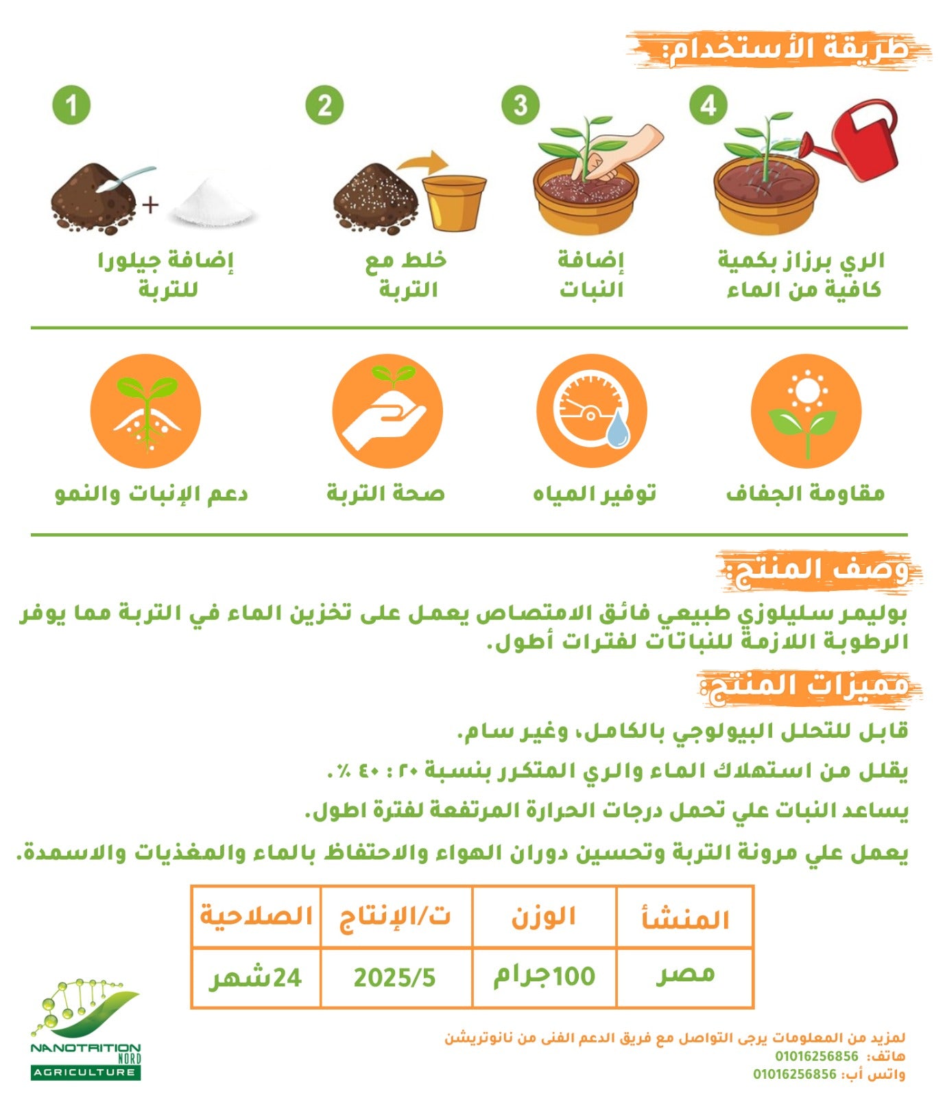 جيلورا… هيدروجيل تكنولوجيا ذكيه للحفاظ على رطوبه التربه